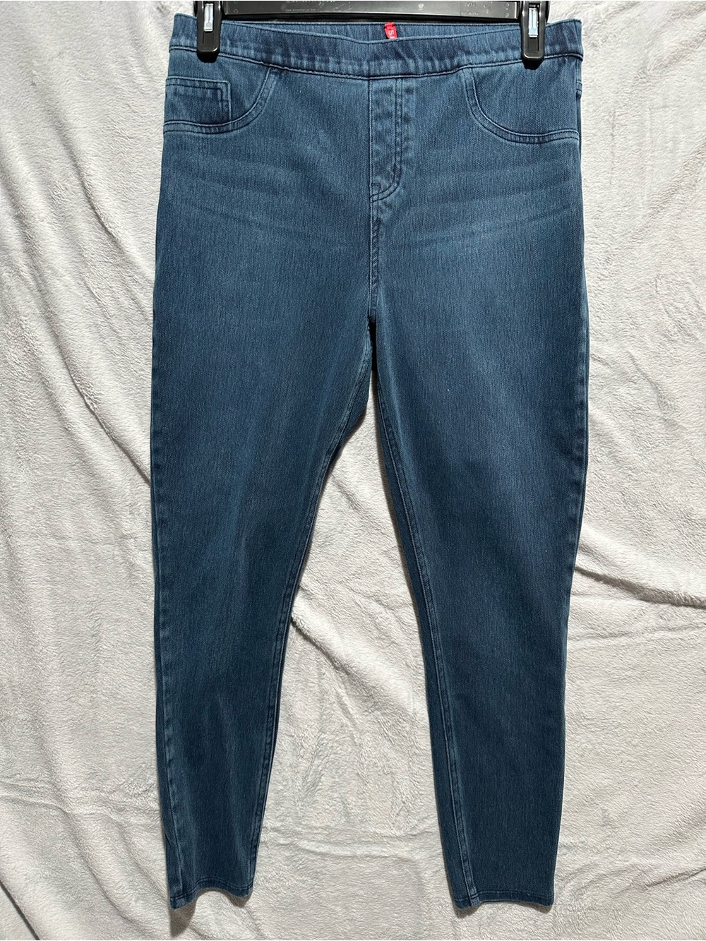 SPANX Blue Jean-ish Ankle Leggings Pull On Denim Stretch Size XL